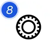 8. Piezas de silicio y caucho