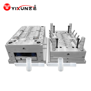 Moldeo por inyección de plástico personalizado El conector del interruptor de válvula cruzada de la bolsa de drenaje médico en China 