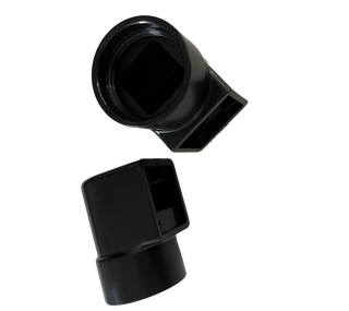 Conector de tubería de plástico negro de moldeo por inyección OEM: Material PP ABS de ajuste de tubería moldeado por inyección de precisión