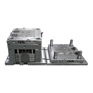 Puerta directa de PC de 2 + 1 + 1 cavidad con cavidad de corredor de bocina pulida a alto brillo 1,2083 HRC48-52 molde de panel de interruptor de plástico de acero