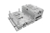 Puerta submarina de bebedero grande, Material de PC de 1x2 cavidades, 1,2083ESR, HRC48-52, cavidad pulida de acero y Panel de enchufe central, molde personalizado