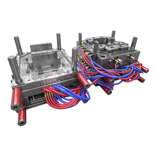 Direct Mold Factory 1*2 PP Hot Runner H13 HRC48-52 Molde de acero VDI27 Acabado del molde Molde de inyección de cesta de plástico 