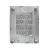 Molde de plástico de inyección de acero S136 HRC48-52 de 1x8 cavidades, molde de conector de plástico para PC con acabado de molde pulido de acero S136 HRC48-52