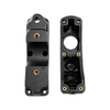 Material Dural 1+1+1 cavidad PA66+TPE puerta lateral de bebedero grande 738H soporte de acero y botón sobre molde herramienta integrada