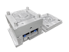 1*1 Cavidad PC Material Puerta grande Subpuerta Inyección HRC37-43 Acero VDI27 Acabado del molde Anillo sin borde Molde de plástico