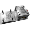 Molde personalizado certificado ISO9001, 2+2 cavidades, material de PC, panel de sensor de puerta grande, molde de inyección de plástico
