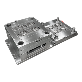 Molde de puerta submarina de Material de 1*4 piezas 1,2083ESR HRC50-52 molde de núcleo con acabado de acero moldura de cubierta de placa de retenedor doble