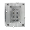 Molde de plástico de inyección de acero S136 HRC48-52 de 1x8 cavidades, molde de conector de plástico para PC con acabado de molde pulido de acero S136 HRC48-52