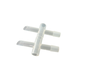 Molde de conexión segura a prueba de fugas ISO13485, molde de conector de válvula médica transparente de PP 1*8