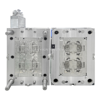 1*4 POM Hot Runner 4 puntos Puerta S7 HRC54-56 Molde Acero VDI24 Acabado del molde ISO9001 Molde de pieza industrial de plástico 