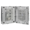 Molde de plástico de inyección de acero S136 HRC48-52 de 1x8 cavidades, molde de conector de plástico para PC con acabado de molde pulido de acero S136 HRC48-52